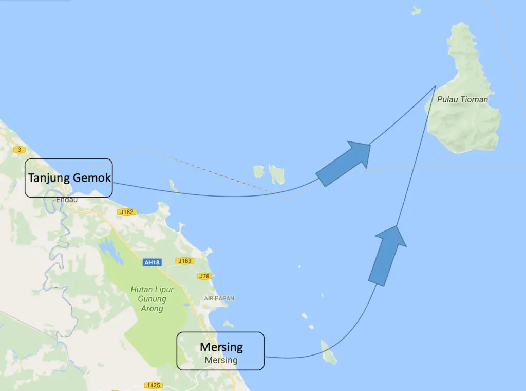 How to get to Tioman mersing and tanjung gemok 1024x760